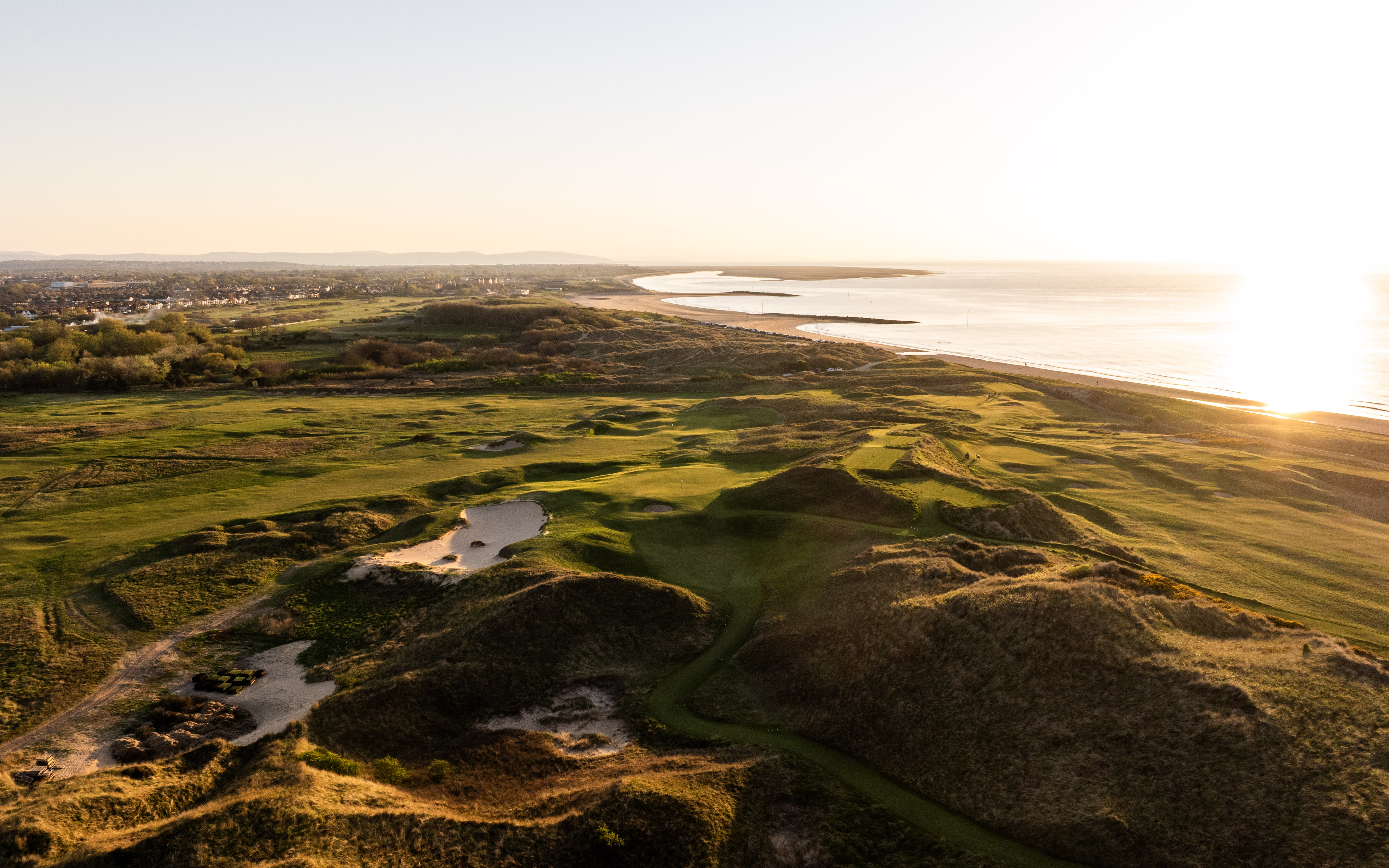Aerial view of the links at Wallasey Golf Club